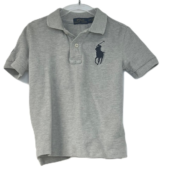Ralph Lauren Other - Ralph Lauren Polo Gray Boys cotton Horse logo Kids Polo 4t